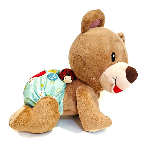 Vtech Crawl With Me Bear Electronic Interactive Crawling Light Up Learning Toy - Picture 2 of 9